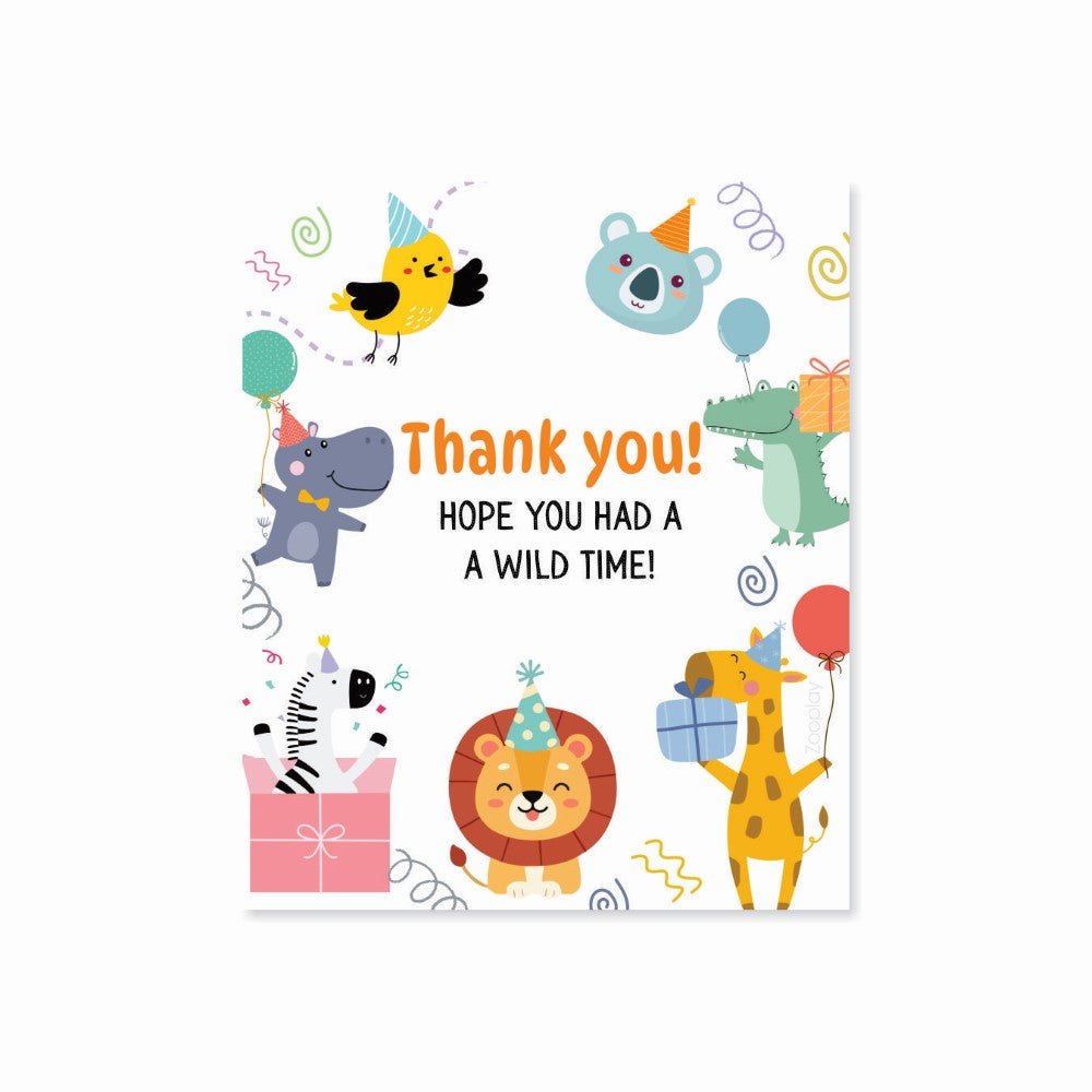 Thank You Tag - Animal Party