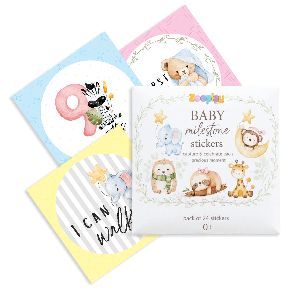 Baby Milestone Stickers - Pack of 24 (Multicolour)
