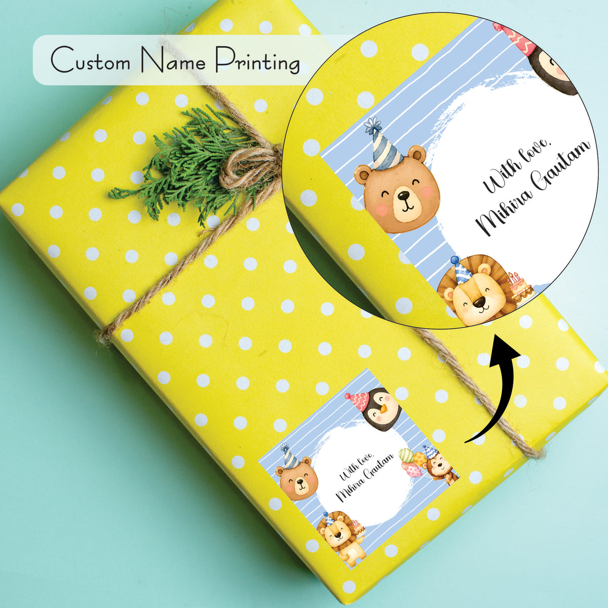 Gift tags Square - Birthday Buddies