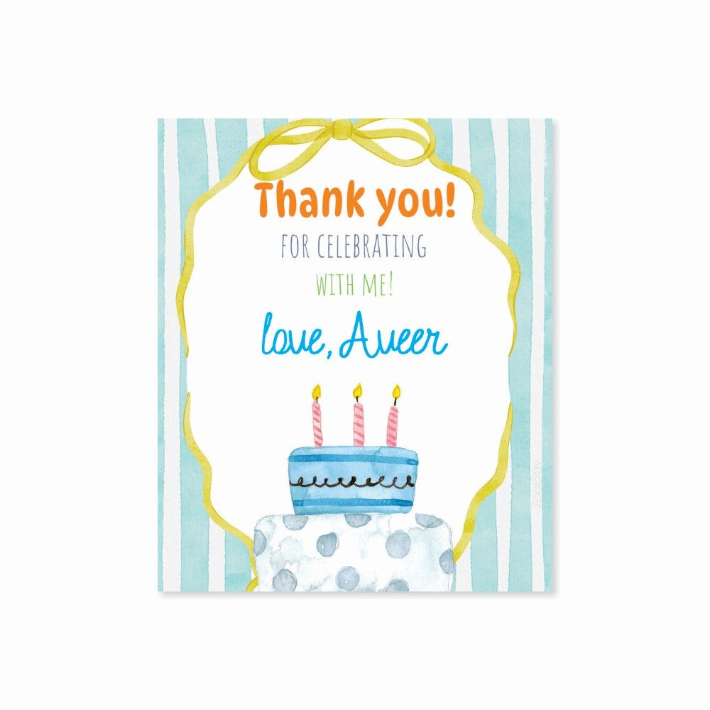 Thank You Tag - Birthday Fun