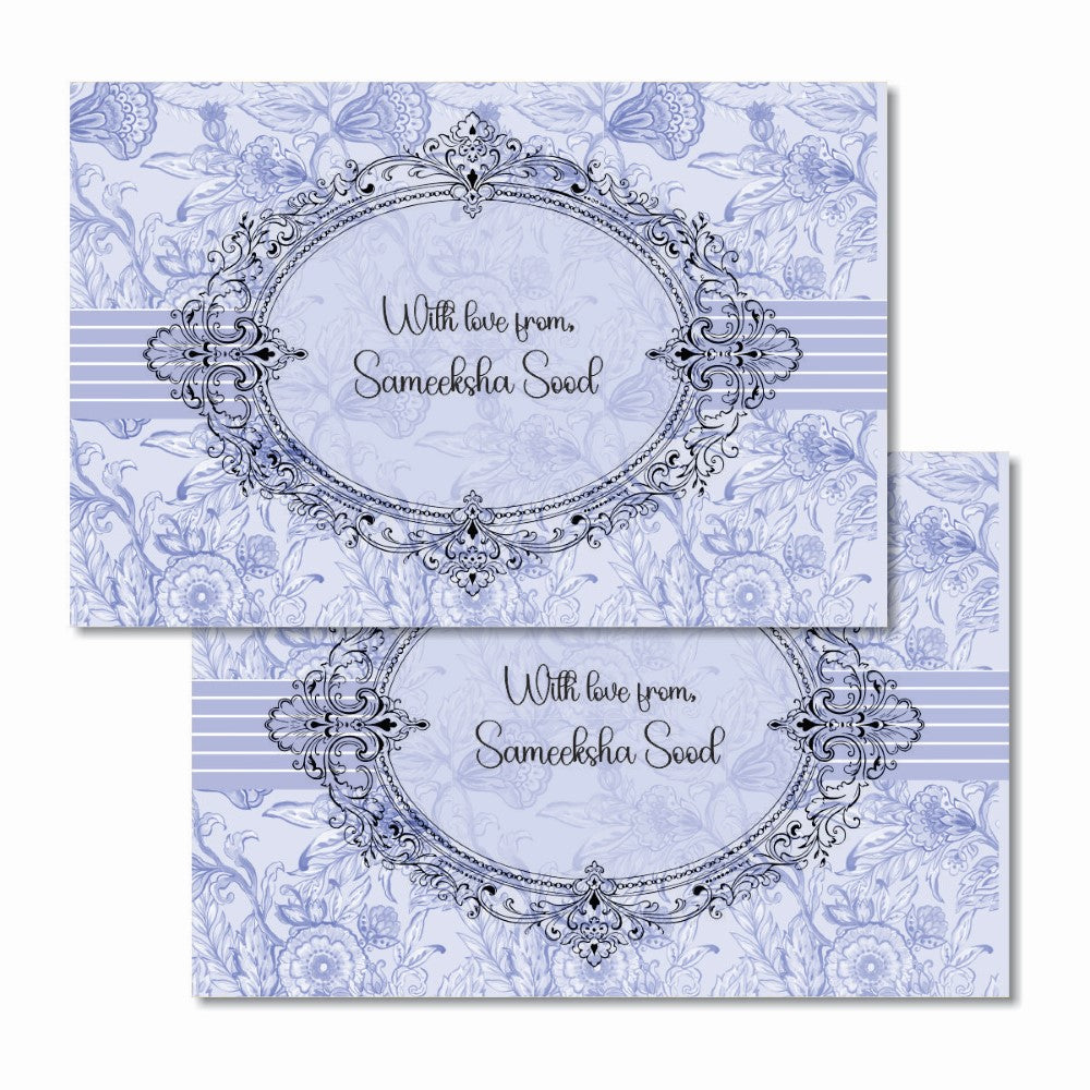 Gift tags rectangle - Blue Serenity