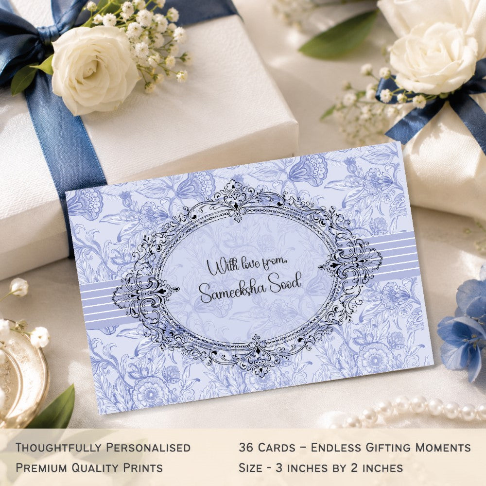 Gift tags rectangle - Blue Serenity