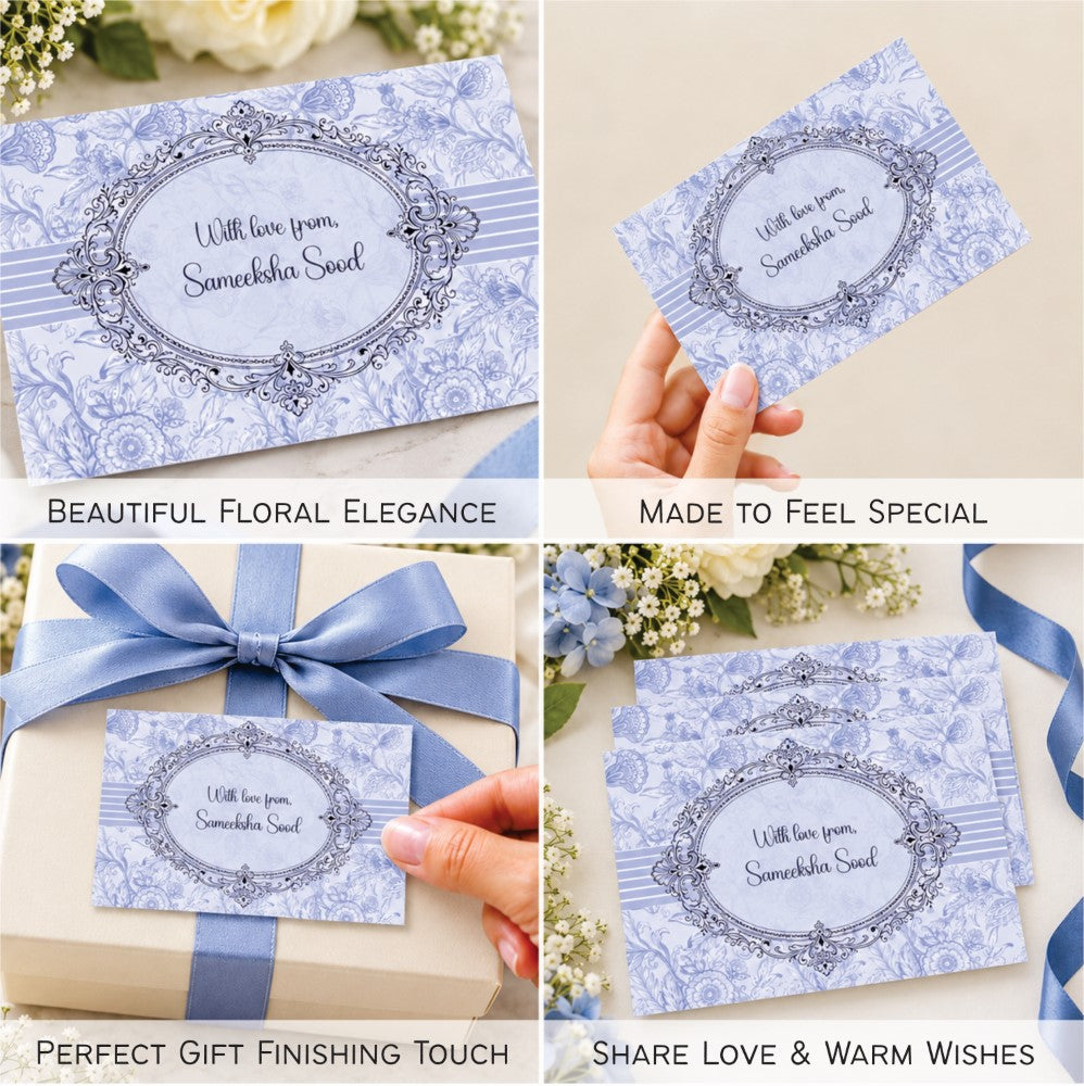 Gift tags rectangle - Blue Serenity