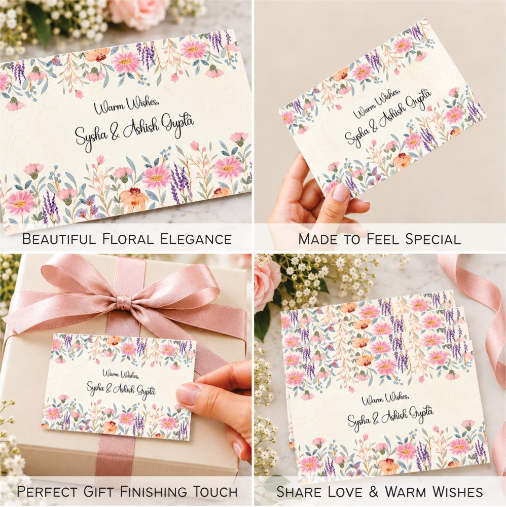 Gift tags rectangle - Blush Elegance