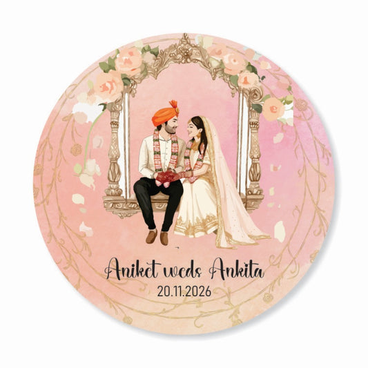 Wedding Thank you labels - Blush Mandap