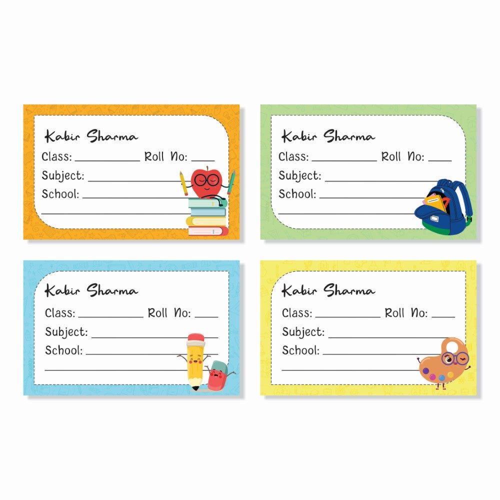 Personalized School Book Labels - Bookworm Club