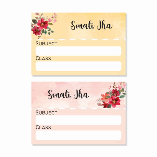 Personalised Book Labels - Floral Fun