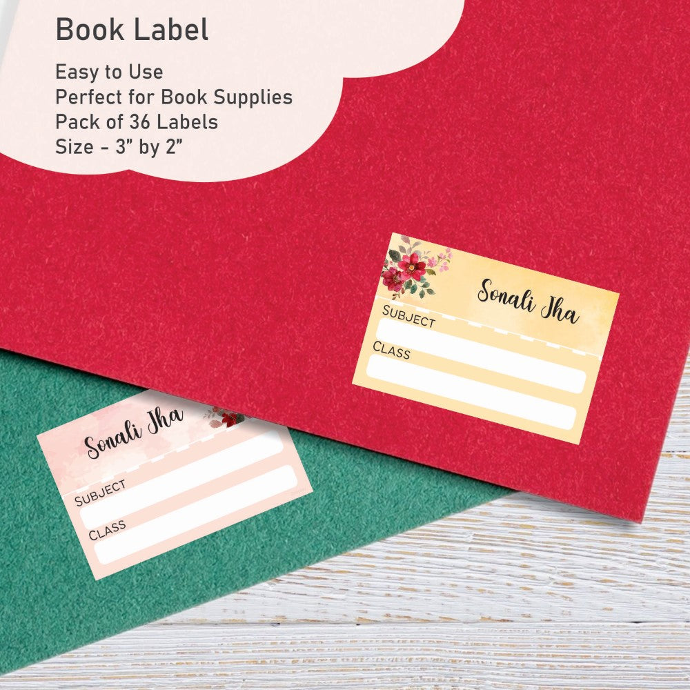 Personalised Book Labels - Floral Fun