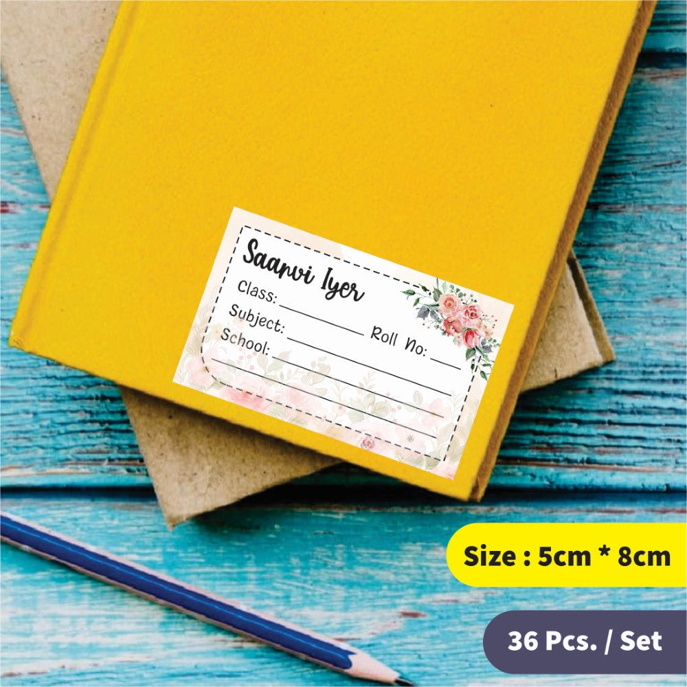 Personalized School Book Labels - Bouquets