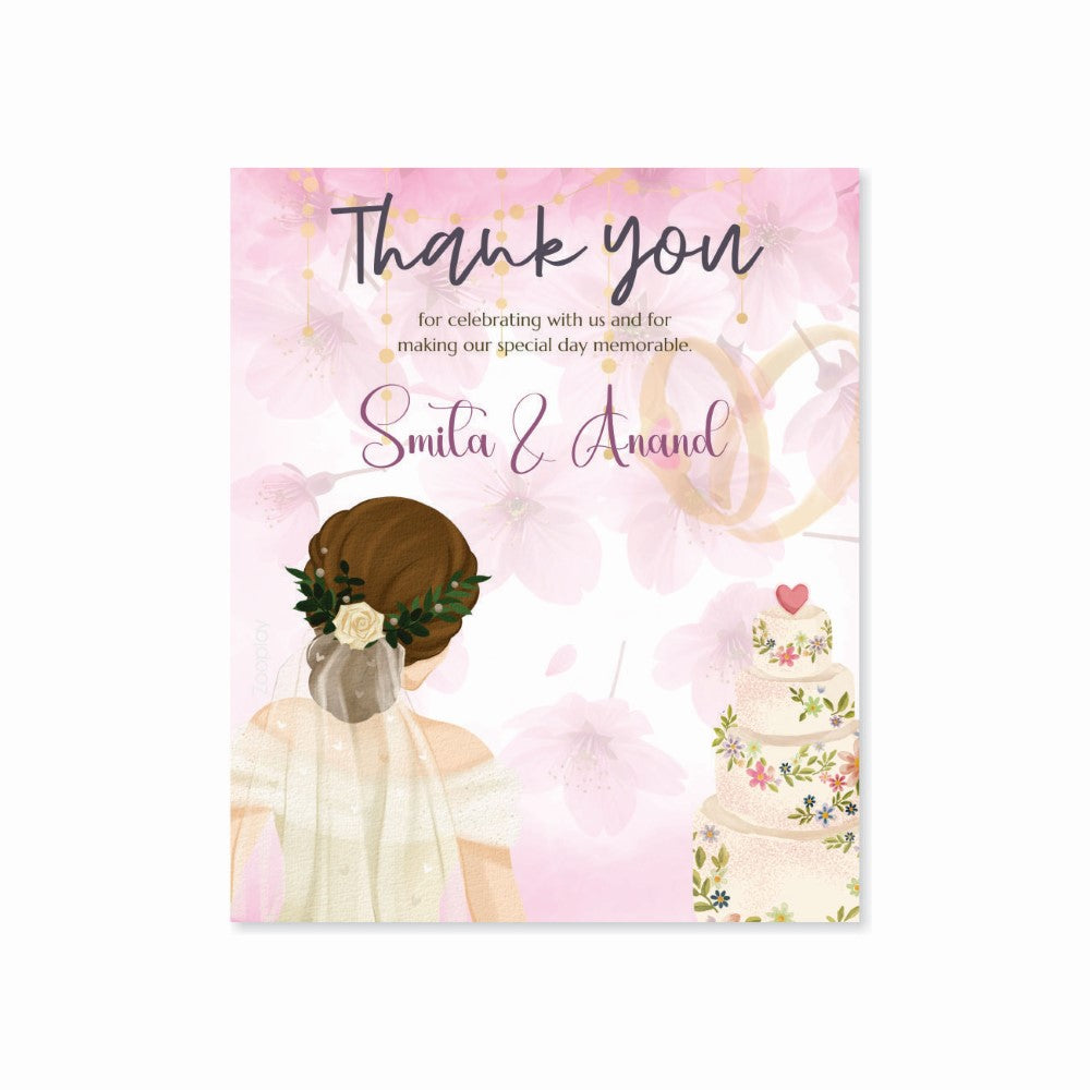 Wedding Thank You Tag - Bride Portrai