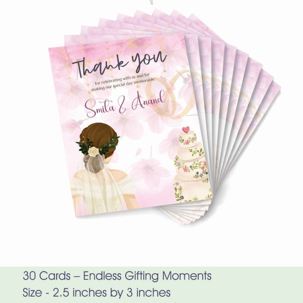 Wedding Thank You Tag - Bride Portrai