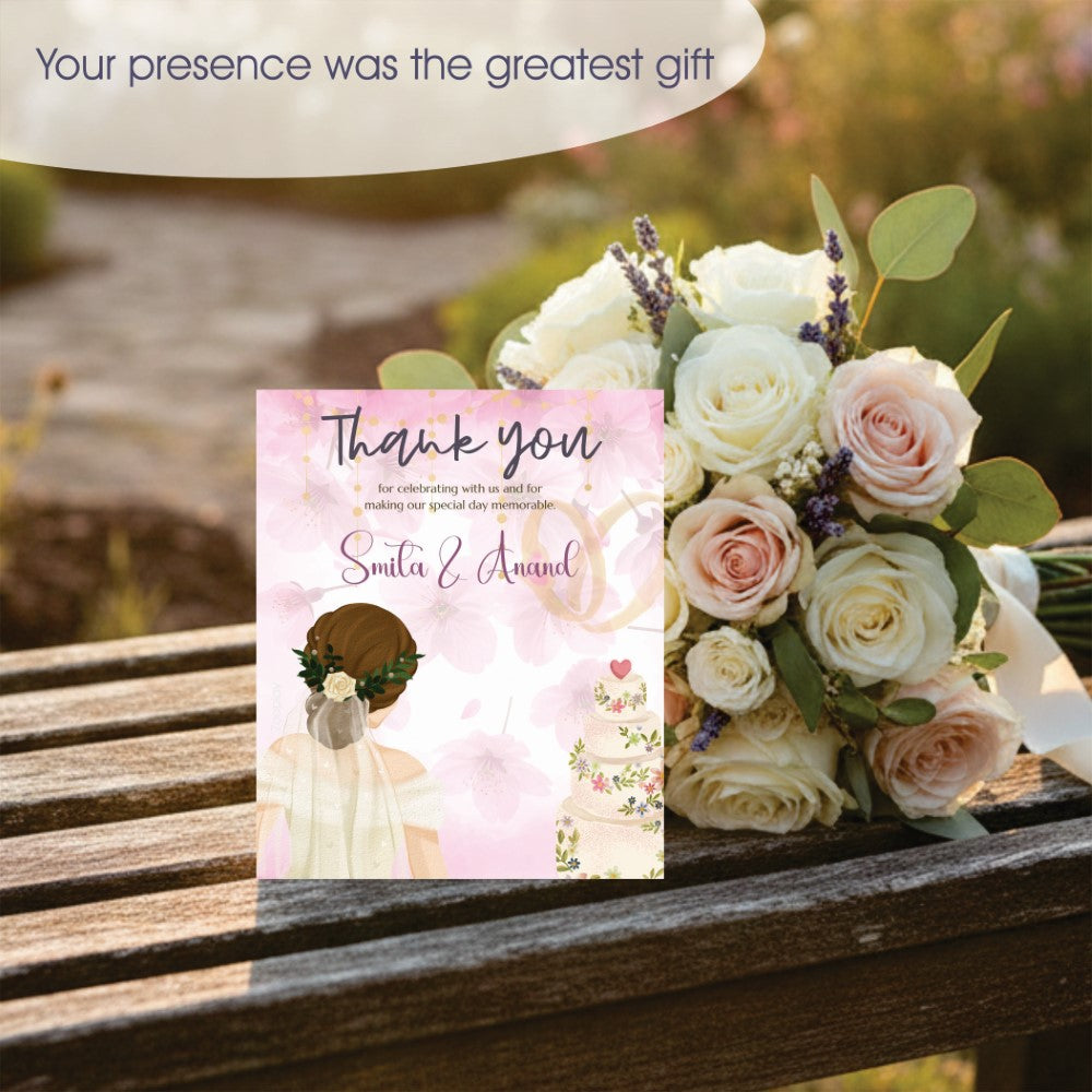 Wedding Thank You Tag - Bride Portrai