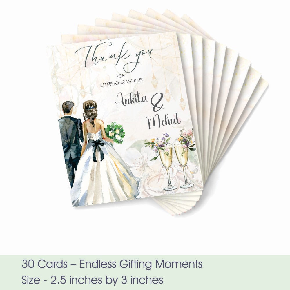Wedding Thank You Tag - Bride & Groom