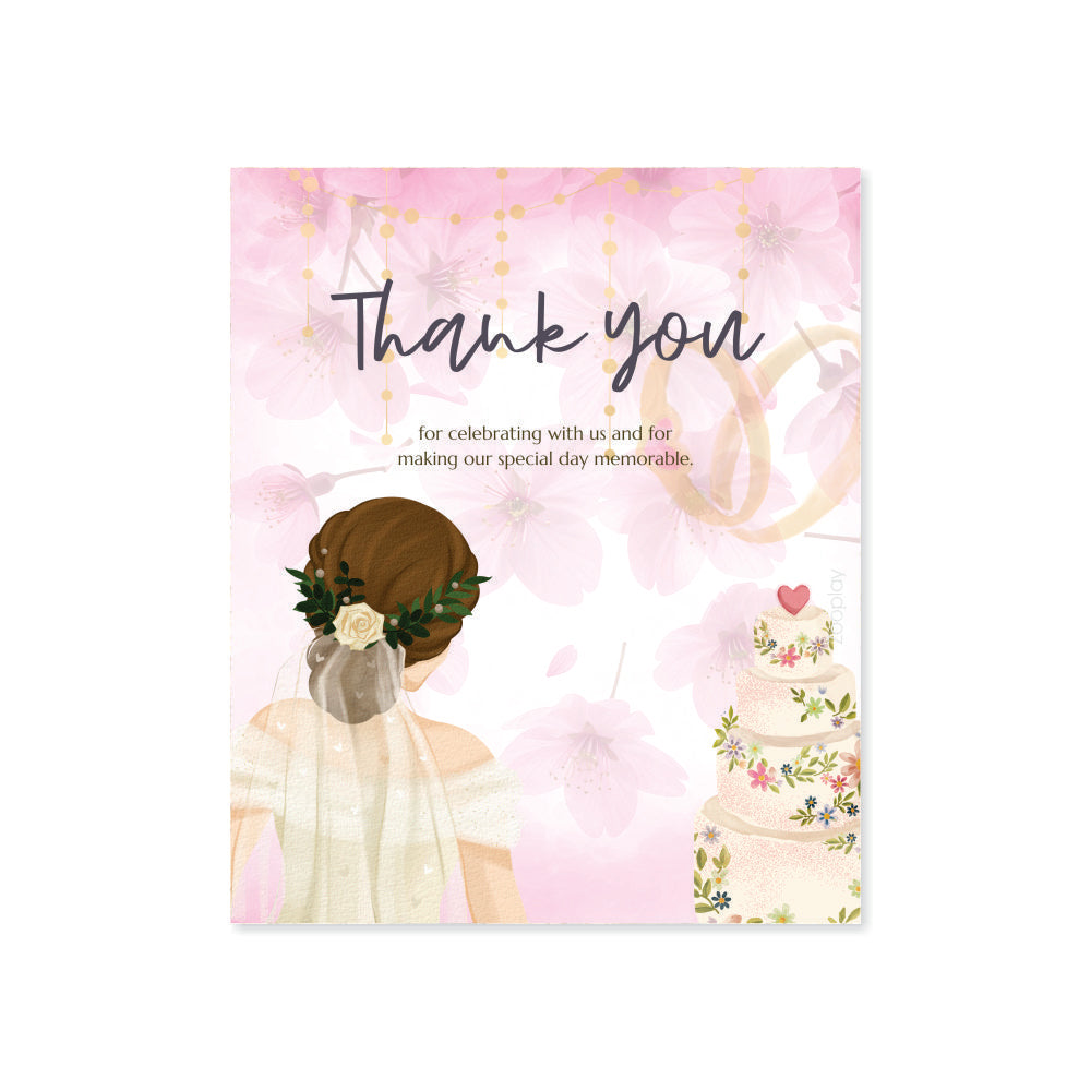 Wedding Thank You Tag - Bride Portrait