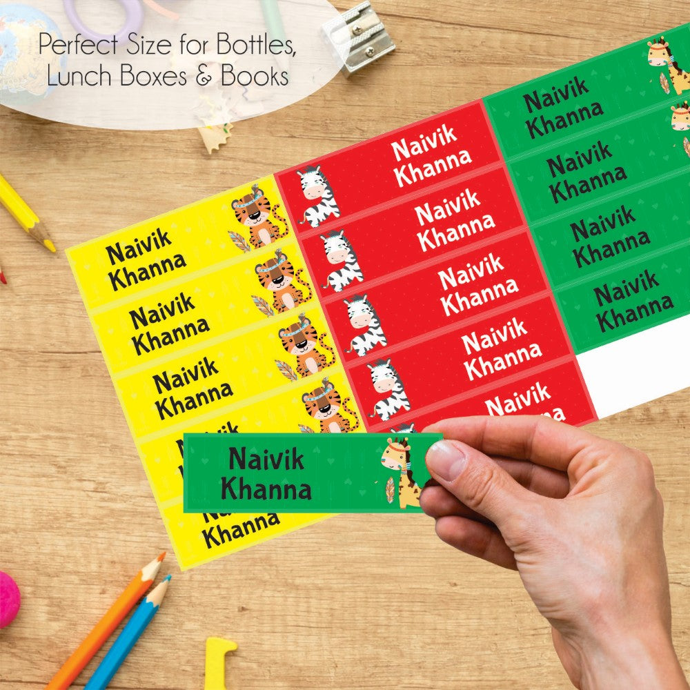 Waterproof Name Labels - Bright & Wild