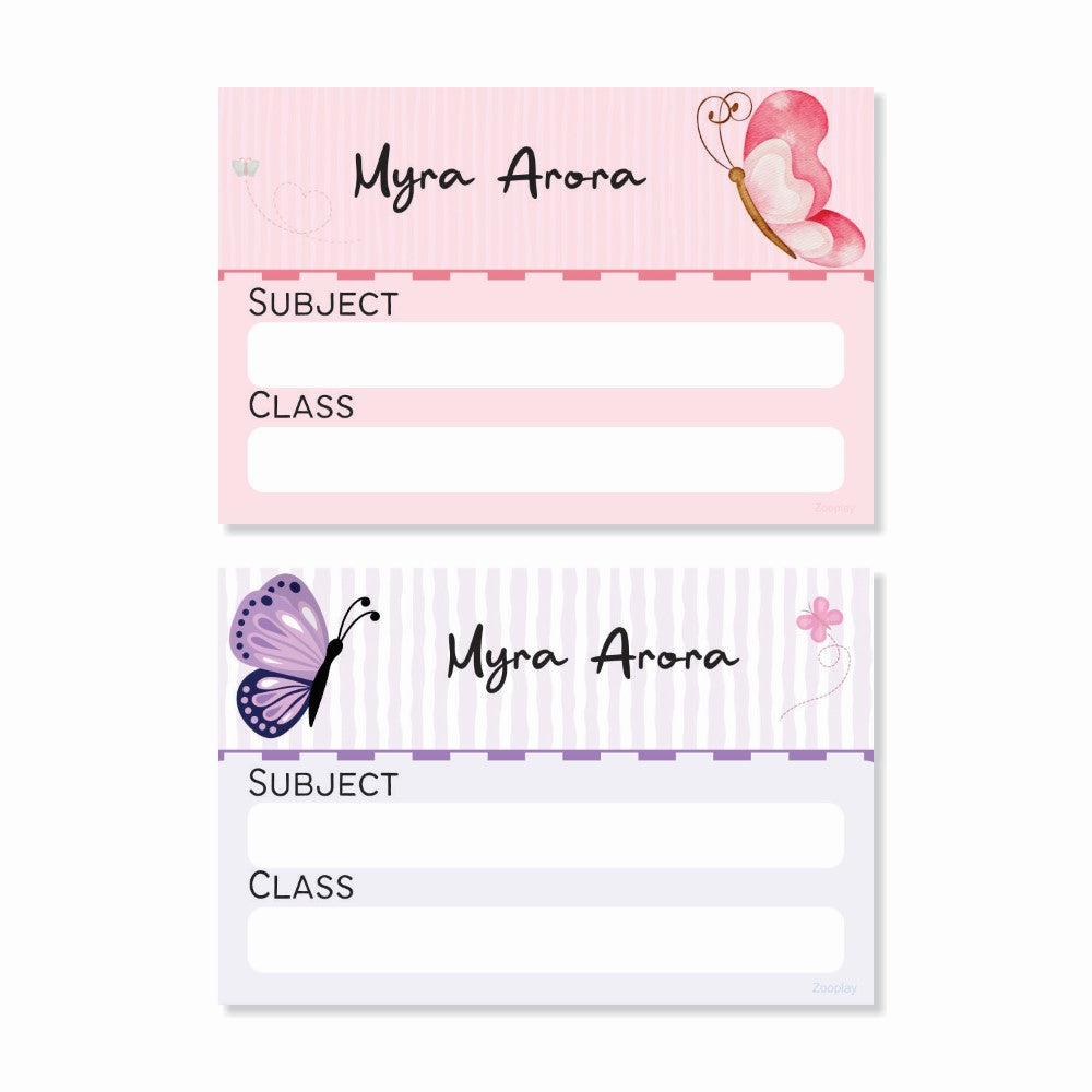 Personalised Book Labels - Butterfly Bliss