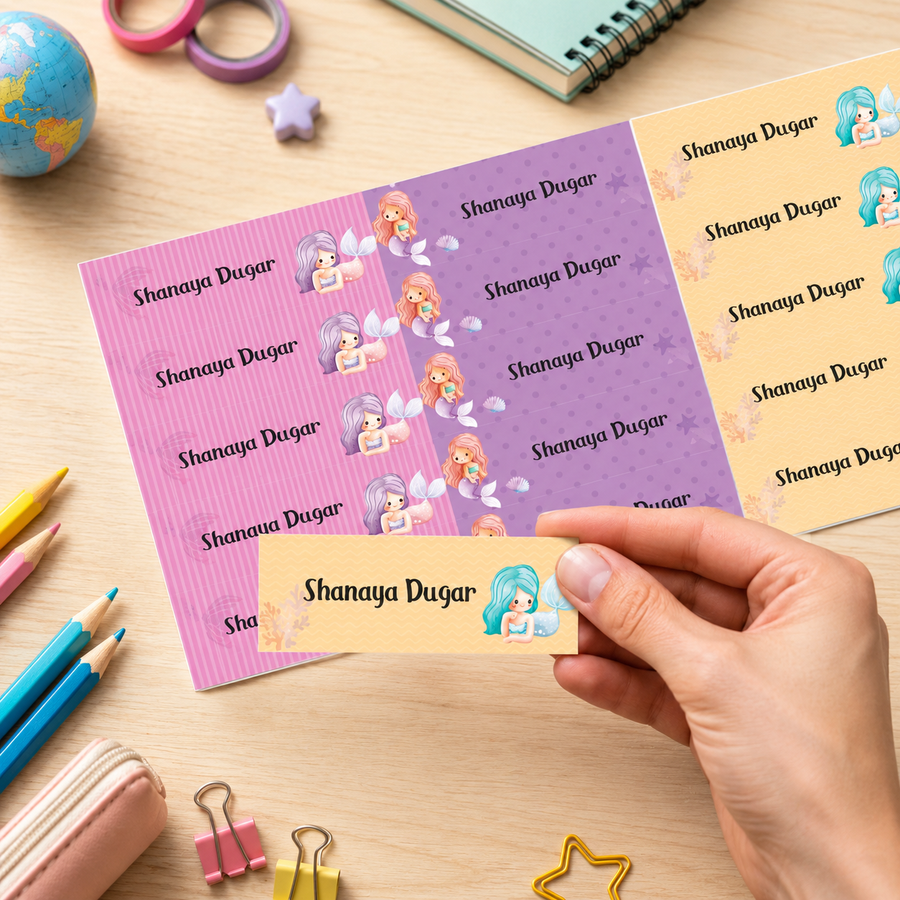 Waterproof Name Labels - Shell  & shine