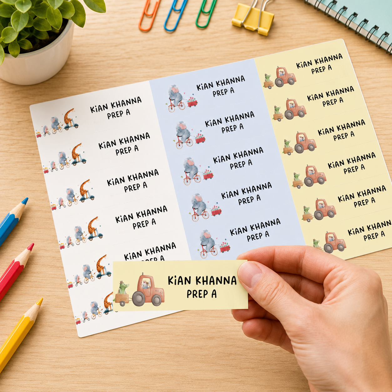 Waterproof Name Labels - Wild & cute