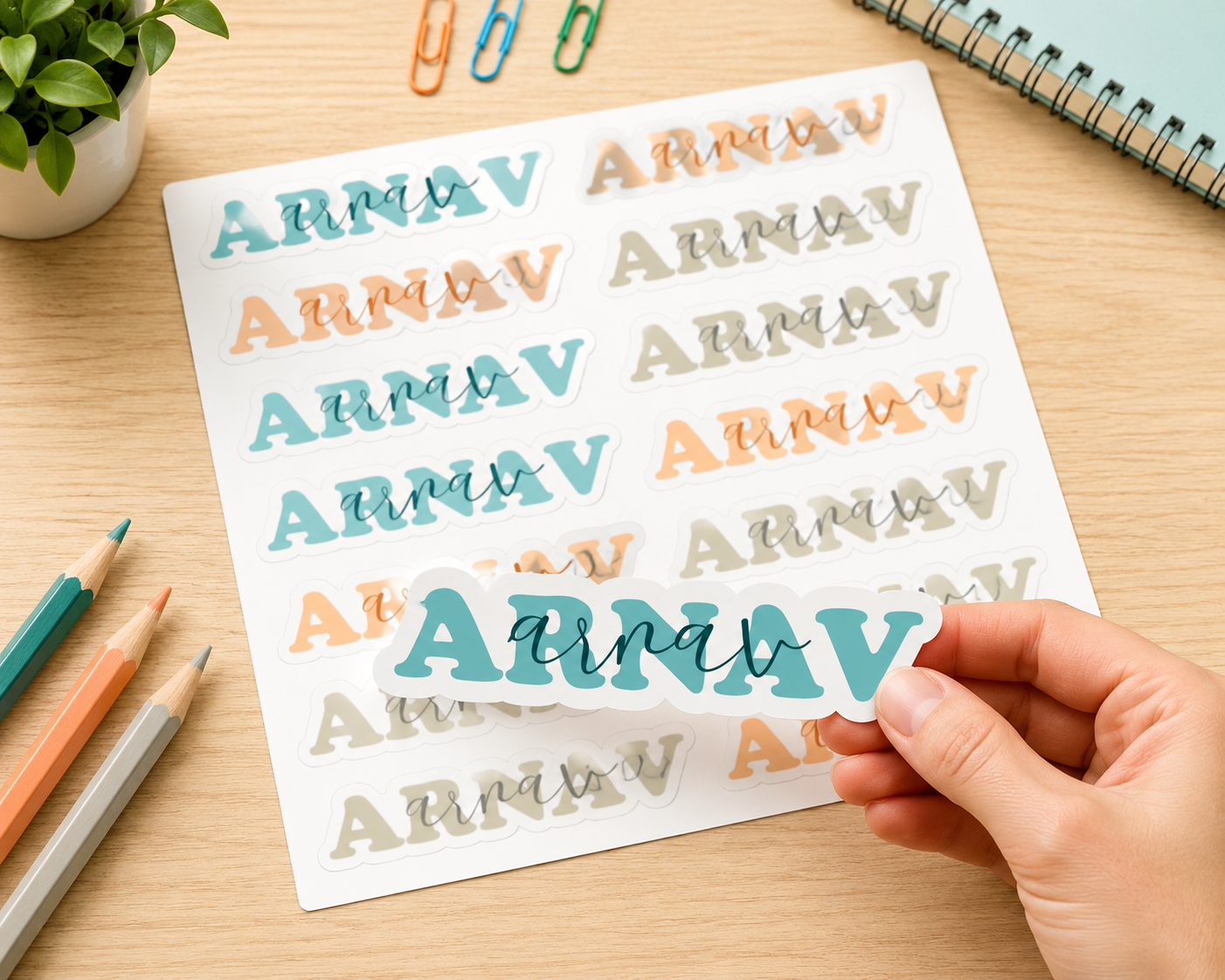 Signature Name Labels - Serenity Shades