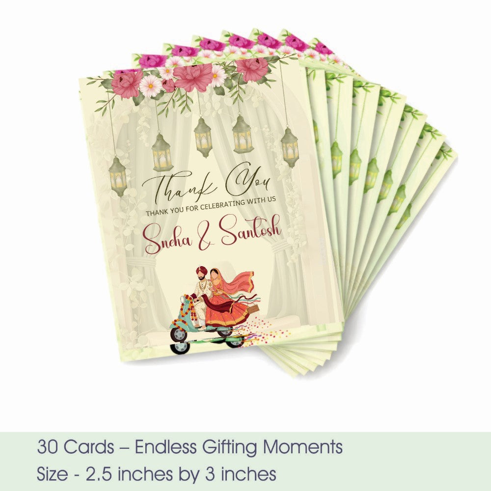 Wedding Thank You Tag - Classic Couple