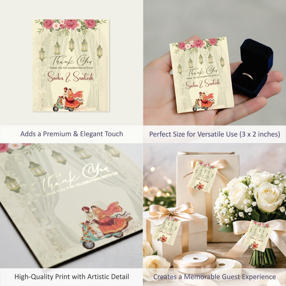 Wedding Thank You Tag - Classic Couple