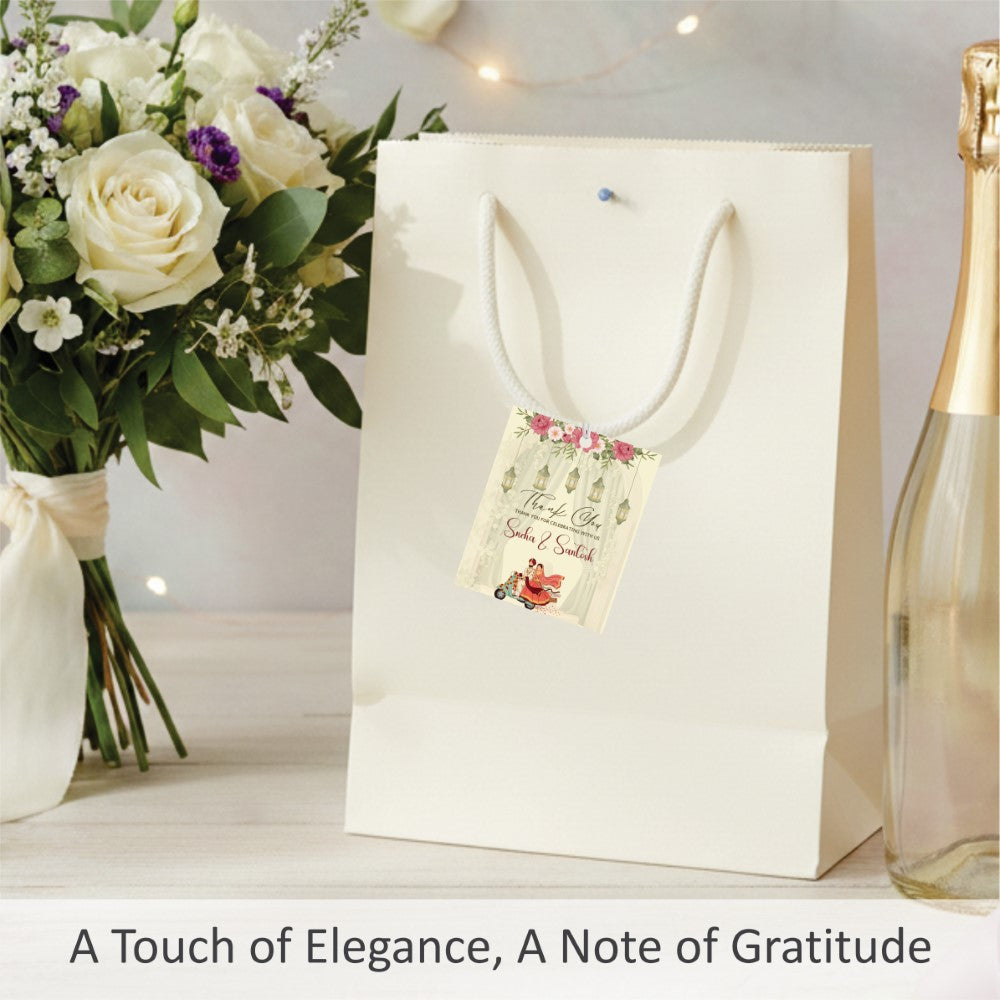 Wedding Thank You Tag - Classic Couple