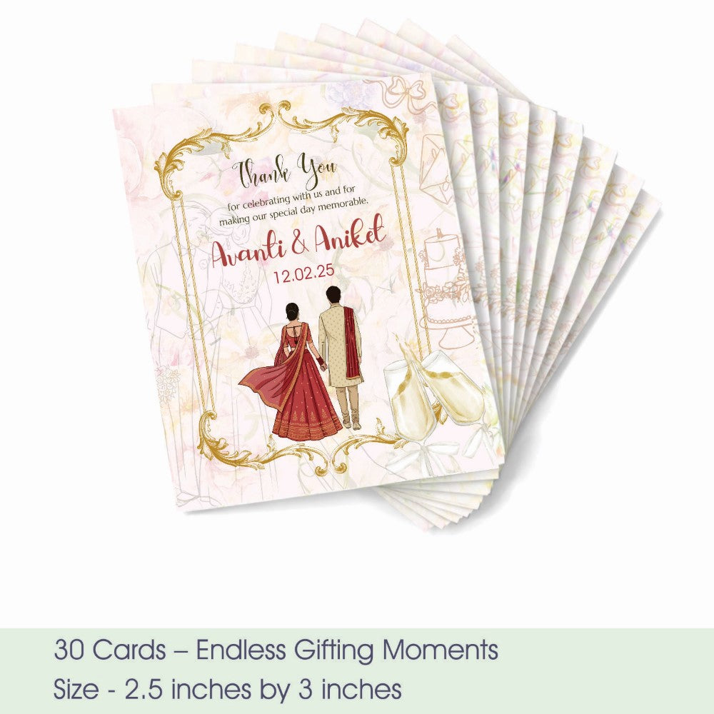 Wedding Thank You Tag - Classic Gold
