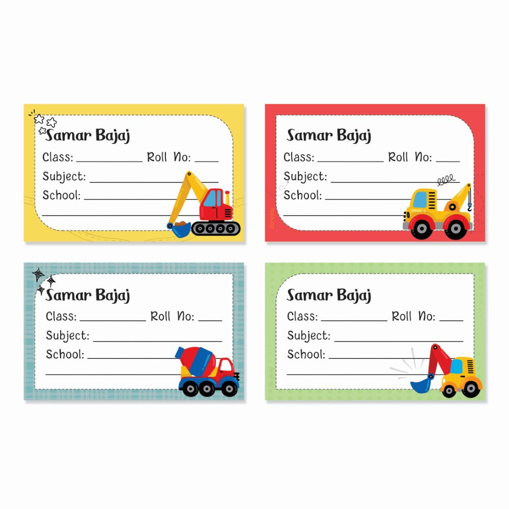 Personalized School Book Labels - Crane Zone