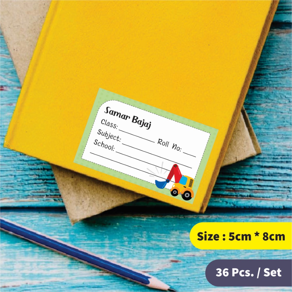 Personalized School Book Labels - Crane Zone