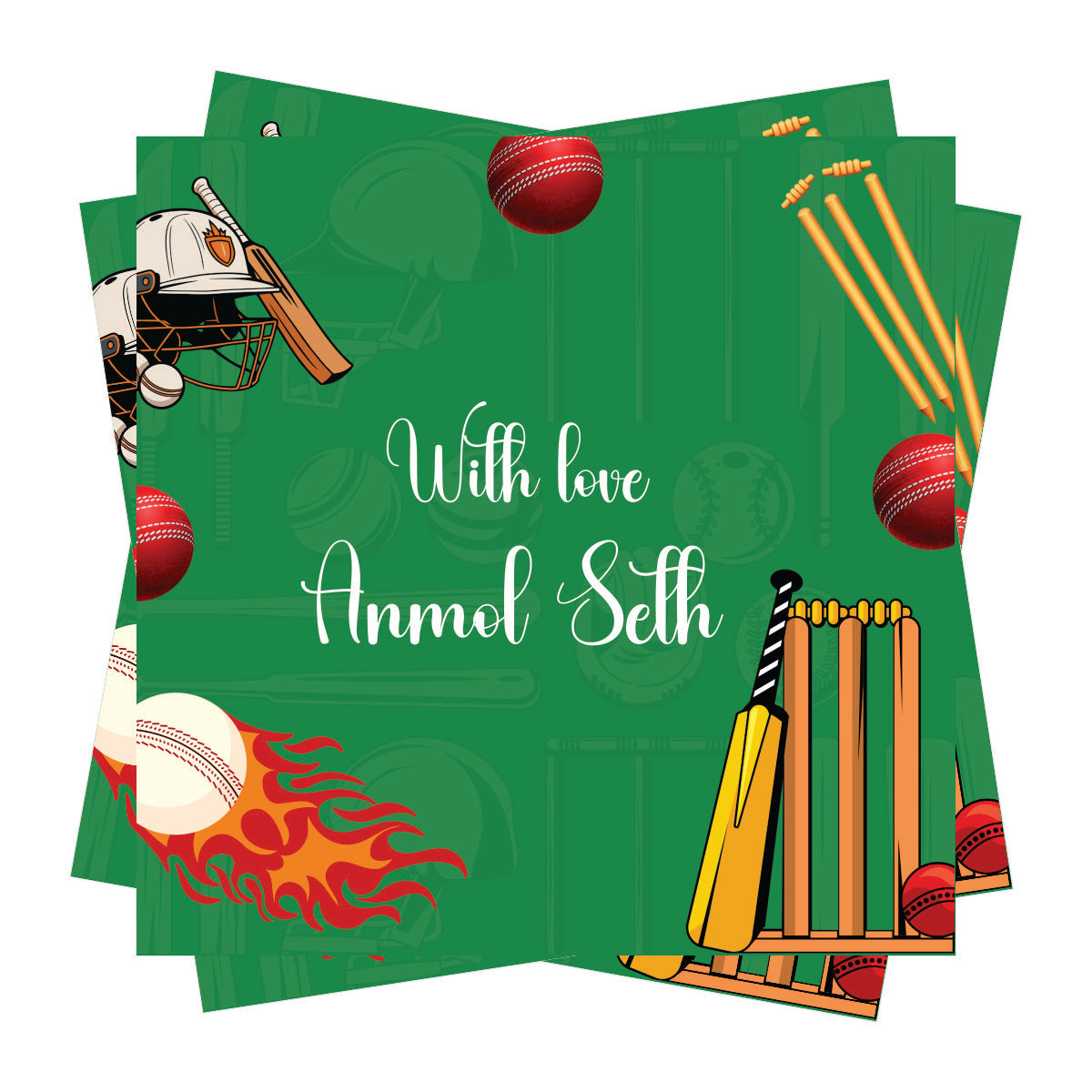 Gift tags Square - Cricket Mania