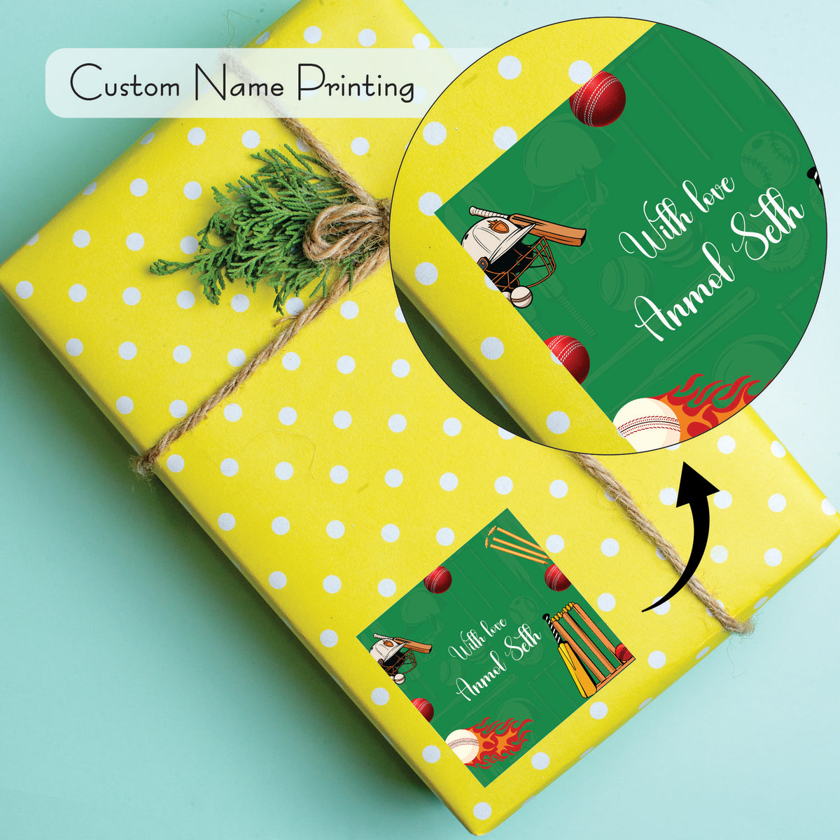 Gift tags Square - Cricket Mania