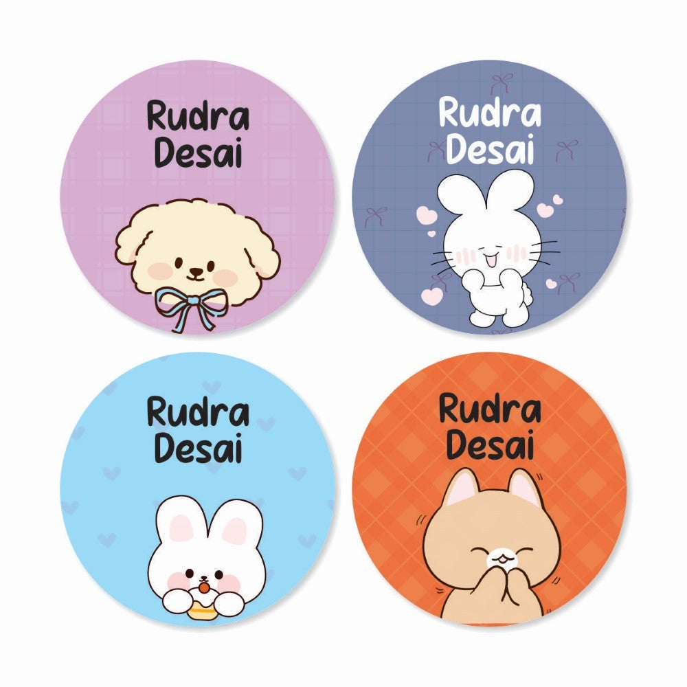 Round waterproof name labels - Cuddle Buddies