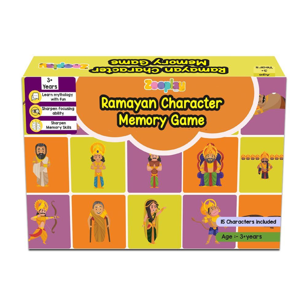 Character Memory Game Ramayan Character Memory Card Game Flashcards -Pack of 30( Includes 15 ...