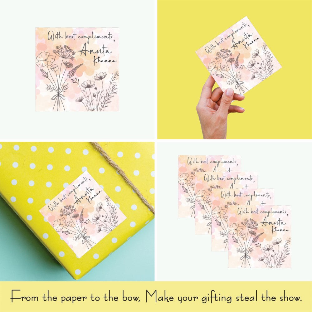 Gift tags Square - Delicate Florals