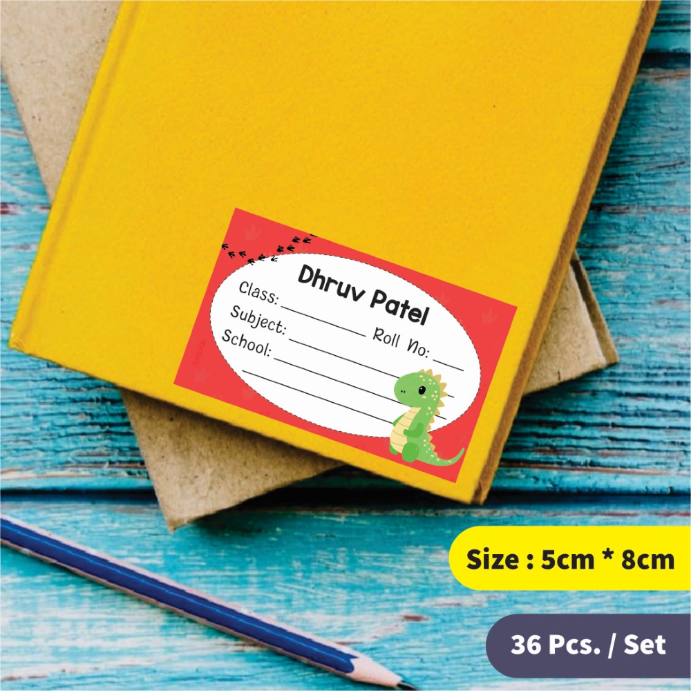 Personalized School Book Labels - Dino World