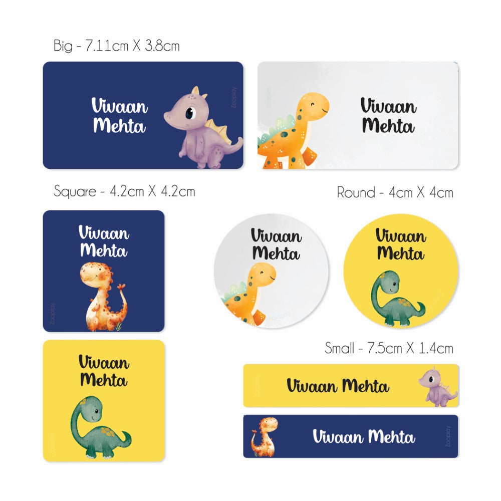 Mixed Waterproof Labels for Kids - Dino World