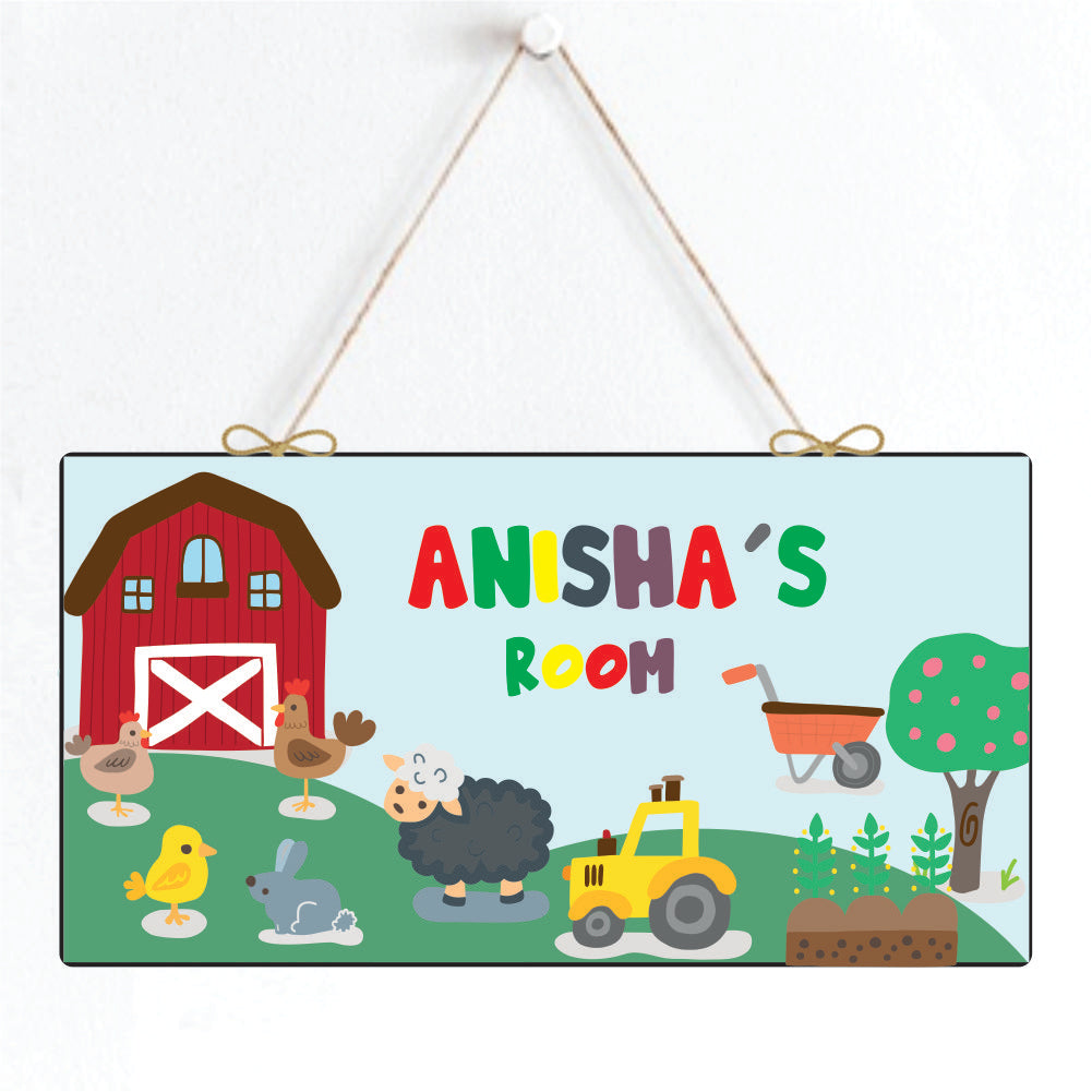 Personalised Door Sign - Farm Friends