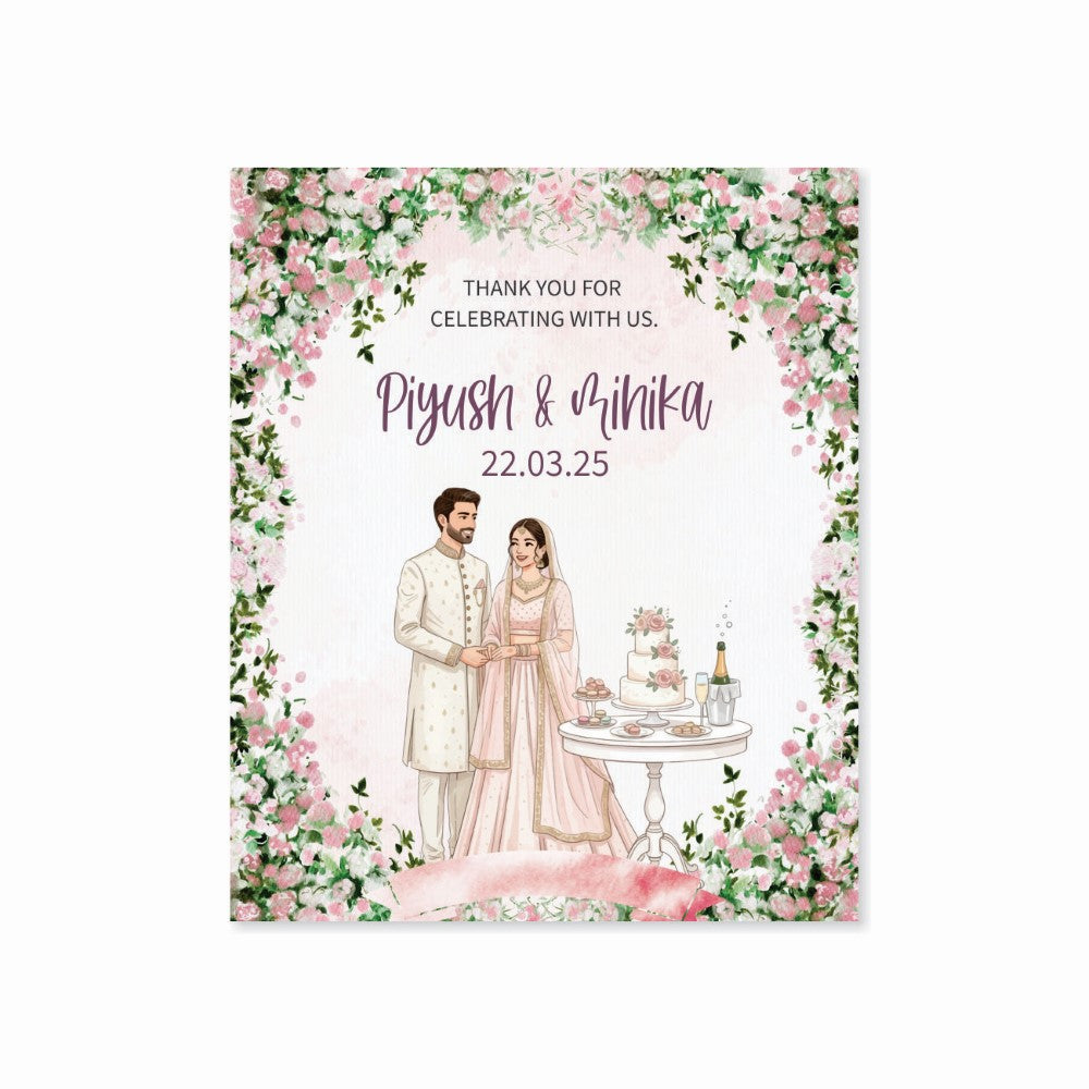 Wedding Thank You Tag - Elegant Frame