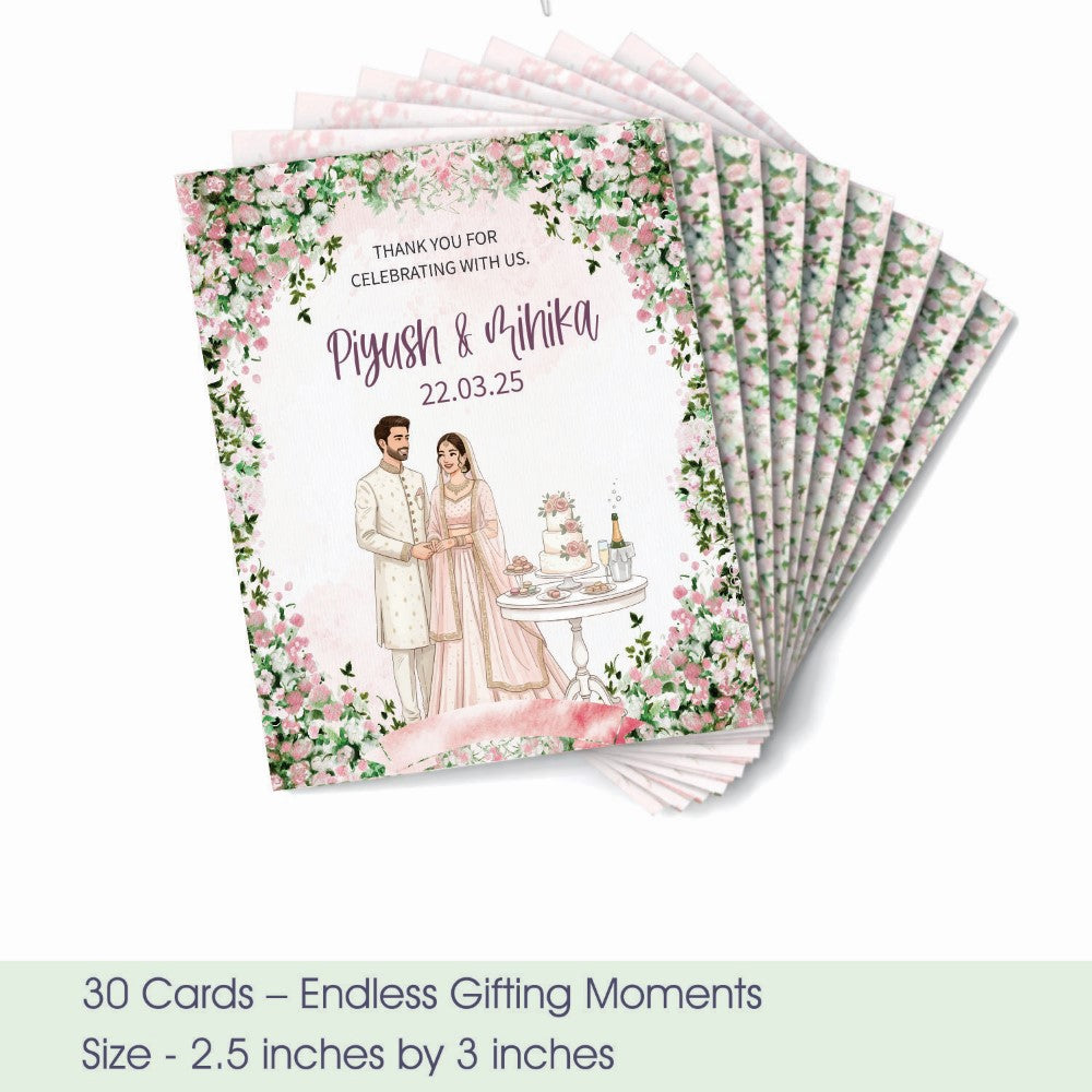 Wedding Thank You Tag - Elegant Frame