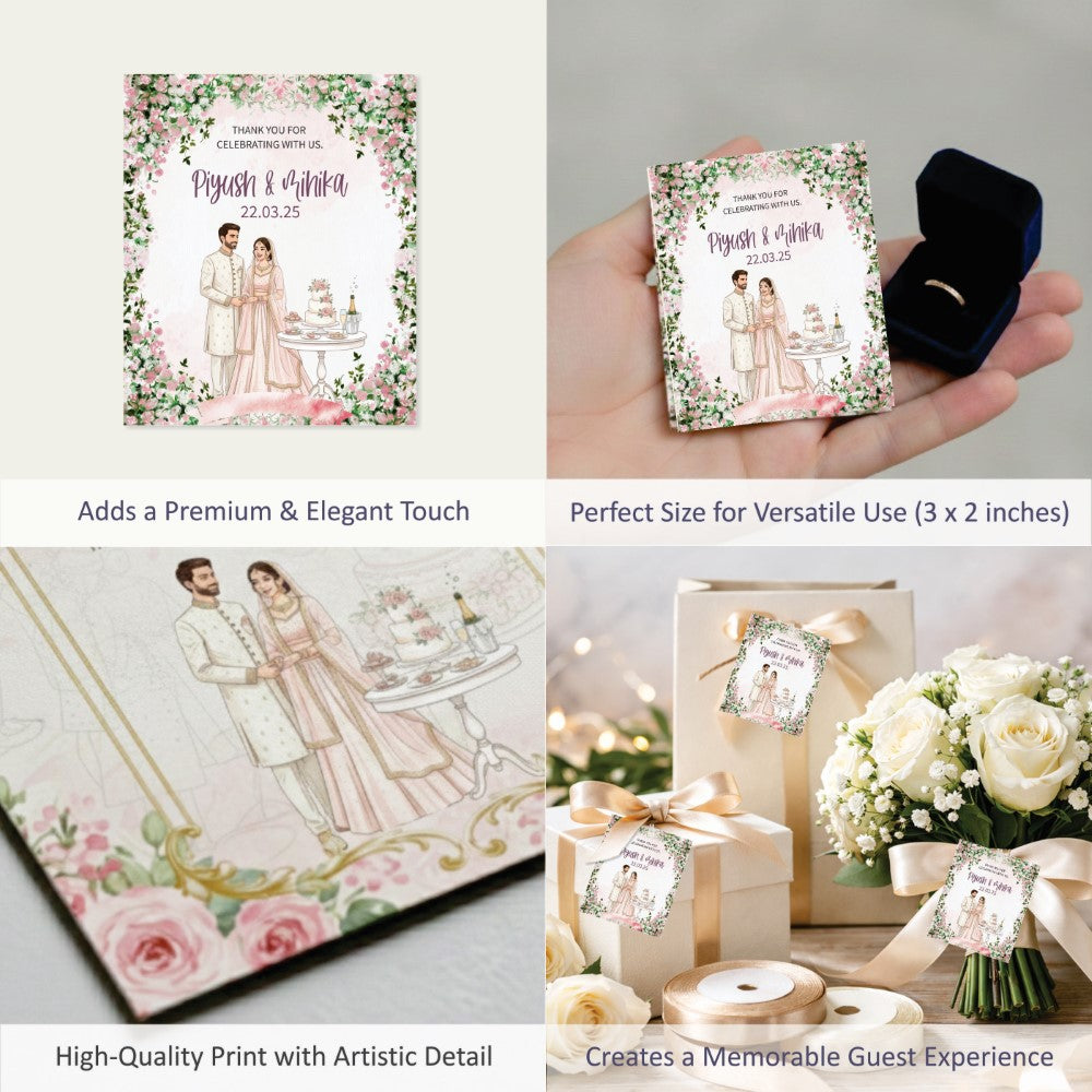 Wedding Thank You Tag - Elegant Frame