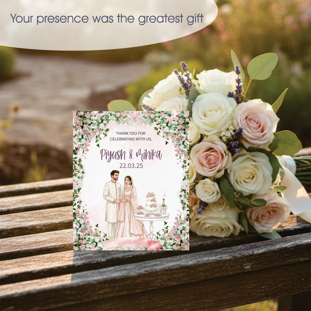 Wedding Thank You Tag - Elegant Frame