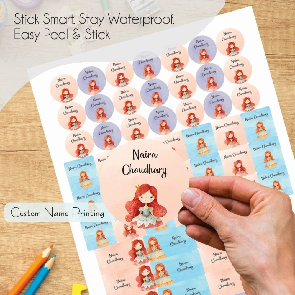 Mixed Waterproof Labels for Kids - Fairy Princess