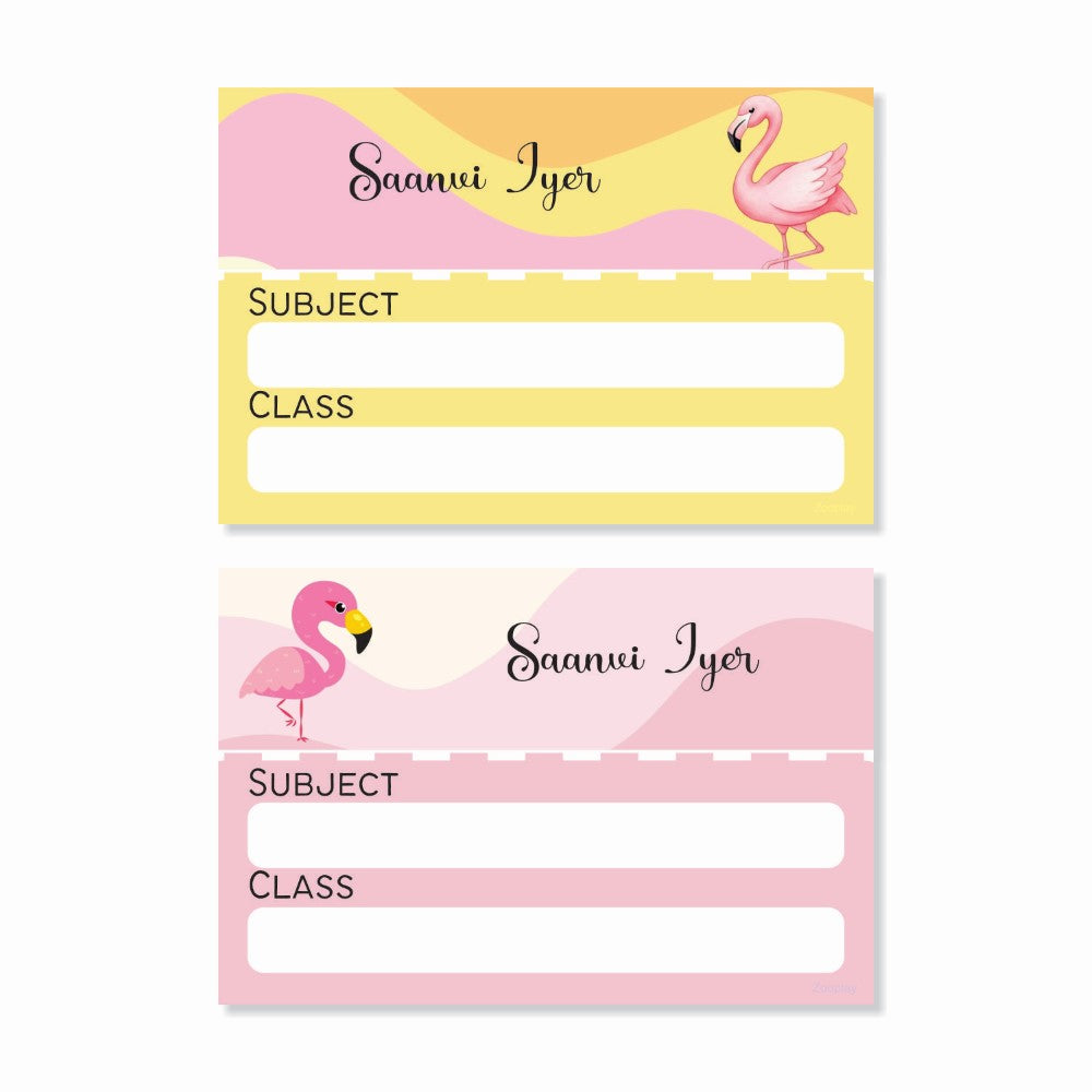 Personalised Book Labels - Flamingo Dreams