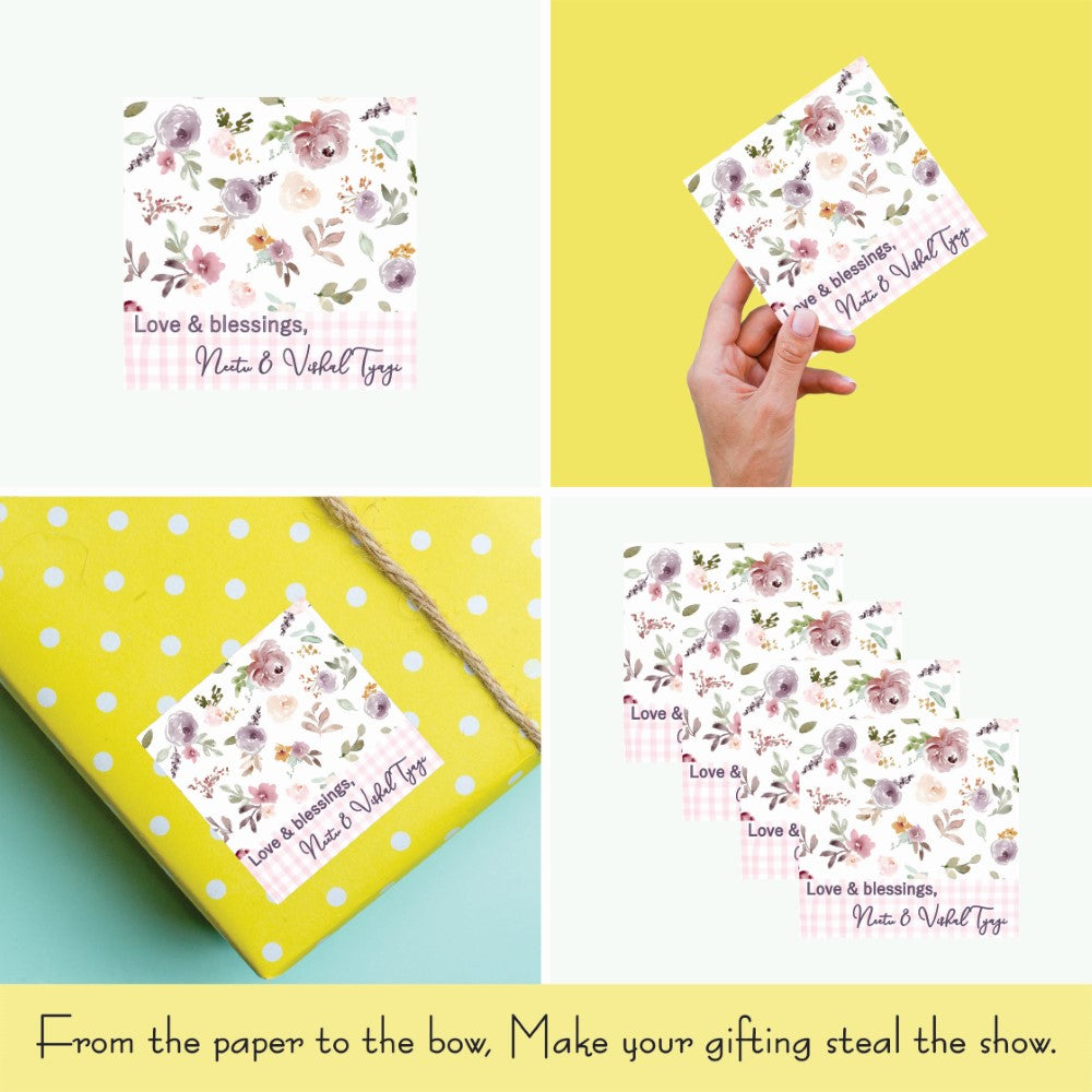 Gift tags Square - Floral Bliss