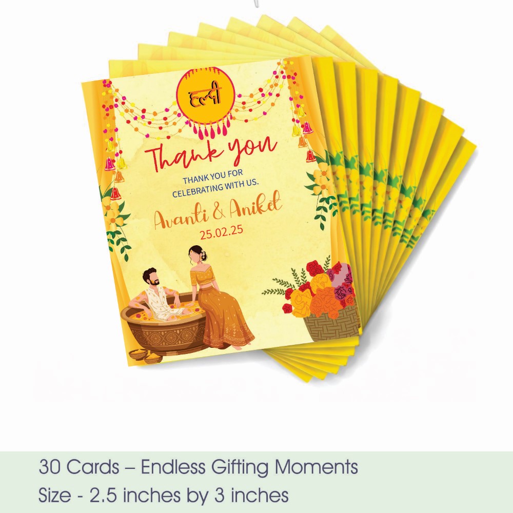 Wedding Thank You Tag - Haldi Celebration