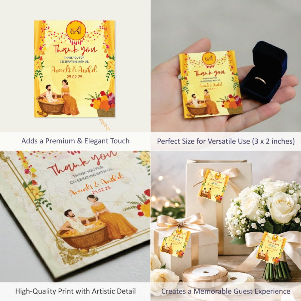 Wedding Thank You Tag - Haldi Celebration