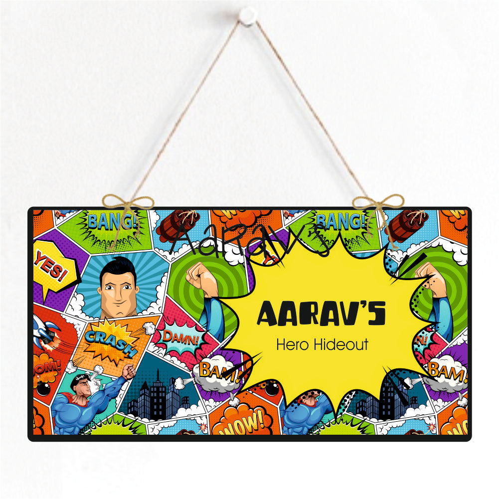 Personalised Door Sign - Hero Hideout
