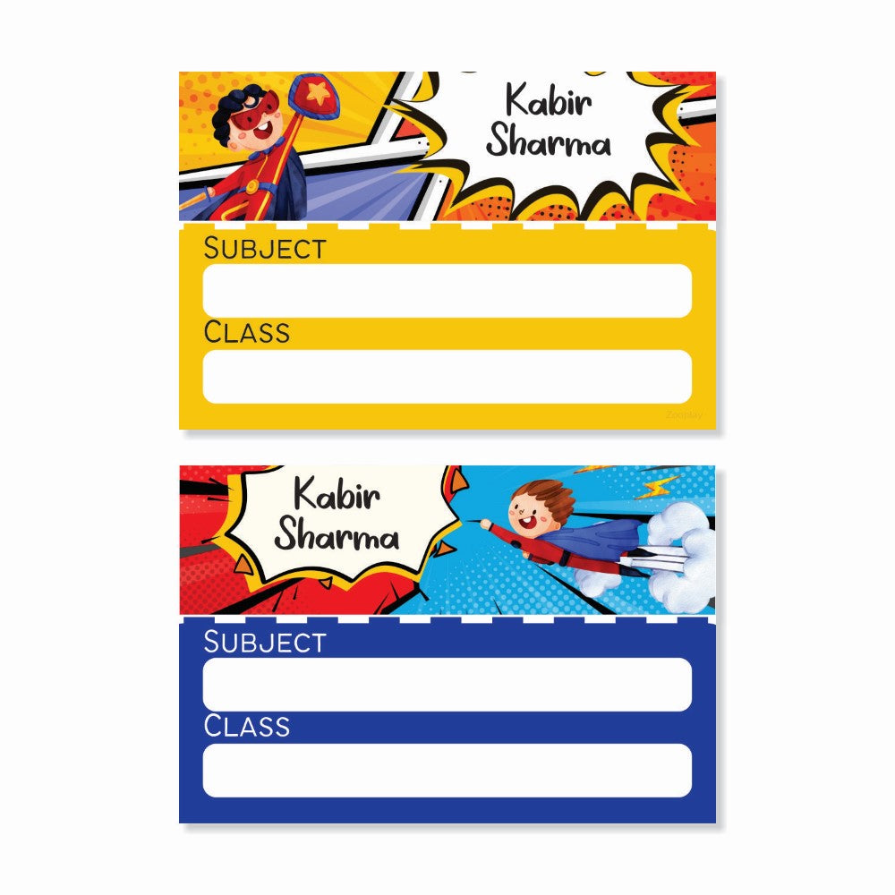 Personalised Book Labels - Hero Power