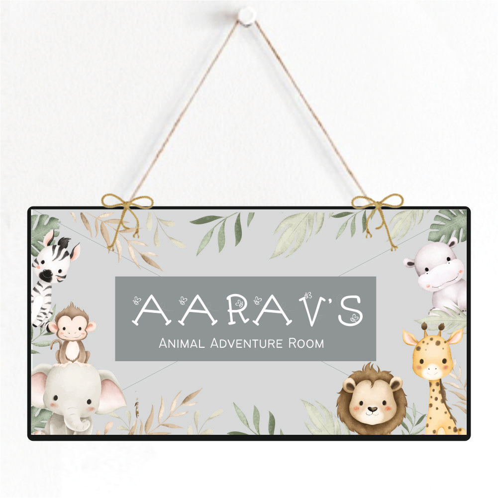 Personalised Door Sign - Jungle Kingdom