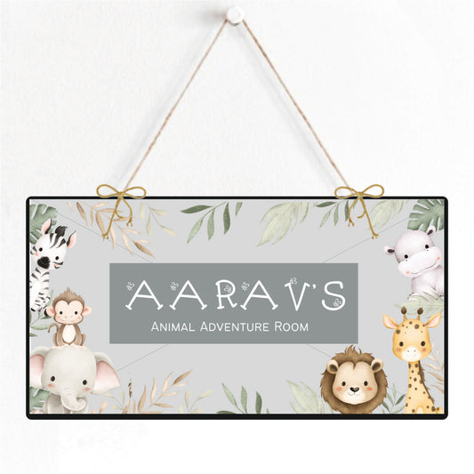Personalised Door Sign - Jungle Kingdom